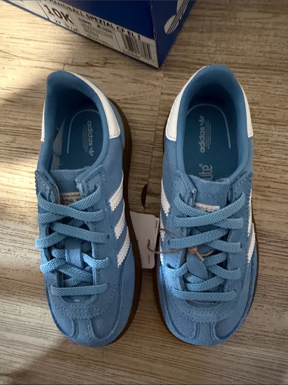 Toddler 10c adidas handball spezial light blue new in box boy or girl unisex - Picture 3 of 5